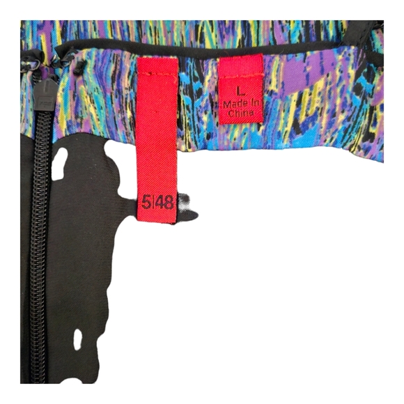 5|48 Nordstroms multicolored arts spaghetti straps fit & flare dress size Large - Picture 9 of 9